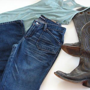 Express Jeans Precision Fit Snap Bk Pockets Sz 7/8